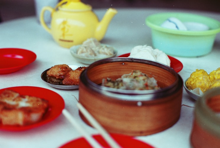 dimsum on a small bowl